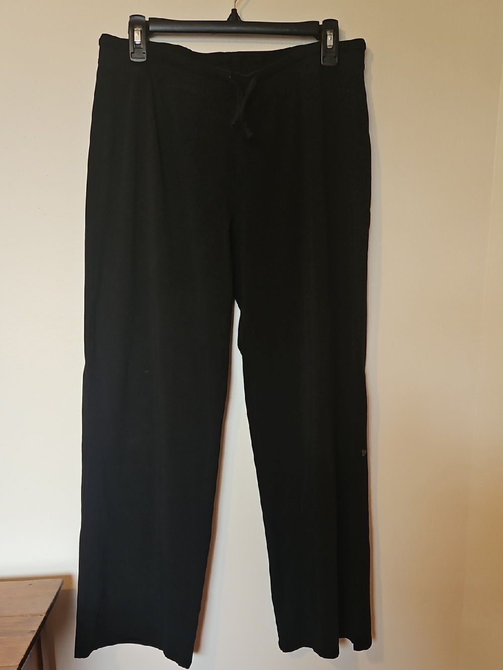 Pact Black Drawstring Knit Lounge Pants Sz L
